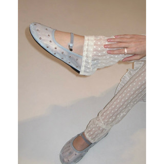Mary Jane Bliss 0025 Studded Mesh Flat - Korea 🇰🇷