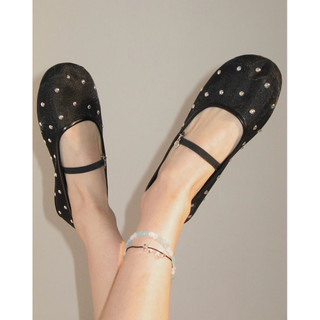 Mary Jane Bliss 0025 Studded Mesh Flat - Korea 🇰🇷