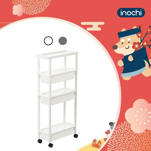 Kệ di động tiện lợi đựng đồ ăn, mỹ phẩm INOCHI, có bánh xe di chuyển dễ dàng. GIAO MÀU NGẪU NHIÊN