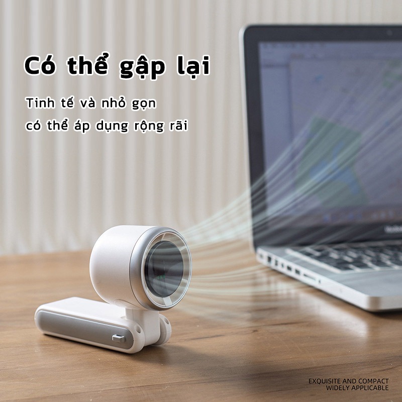EXYTQuạt cầm tay mini dung lượng pin 5000mAh 5 cấp độ gió quạt tích điện có thể gấp gọn màn hình hiển thị pin tuabin gió