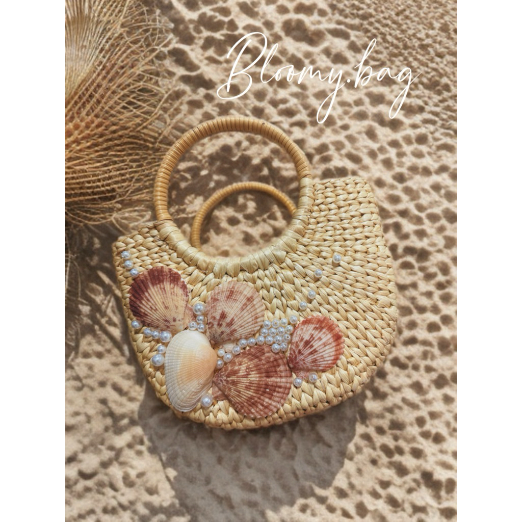 Túi cói nhỏ Vỏ Sò sz 20cm