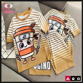 Đồ bộ mặc nhà cho bé trai hoạt hình tung tung sahur Ann Kids thun lạnh in 3D in họa tiết độc đáo