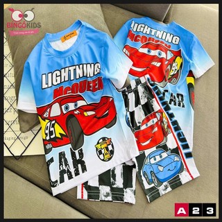 Đồ bộ mặc nhà cho bé trai hoạt hình tung tung sahur Ann's Kids thun lạnh in 3D in họa tiết khủng long, xe hơi, doremon