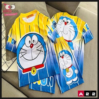Đồ bộ mặc nhà cho bé trai hoạt hình tung tung sahur Ann's Kids thun lạnh in 3D in họa tiết khủng long, xe hơi, doremon