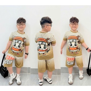 Đồ bộ mặc nhà cho bé trai hoạt hình tung tung sahur Ann Kids thun lạnh in 3D in họa tiết độc đáo