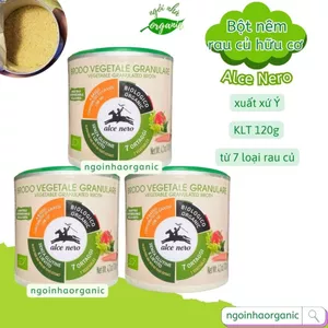 HSD 03/2027 - Hạt nêm rau củ hữu cơ Alce Nero 120g - không gluten, ít béo, không nấm men