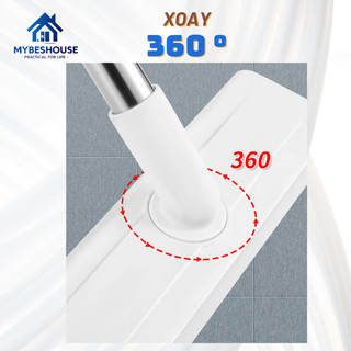 Cây chà sàn 2 trong 1 xoay 360 độ cán dài đa năng – bàn chải chà sàn cứng kèm gạt nước vệ sinh nhà tắm, toilet, khe gạch