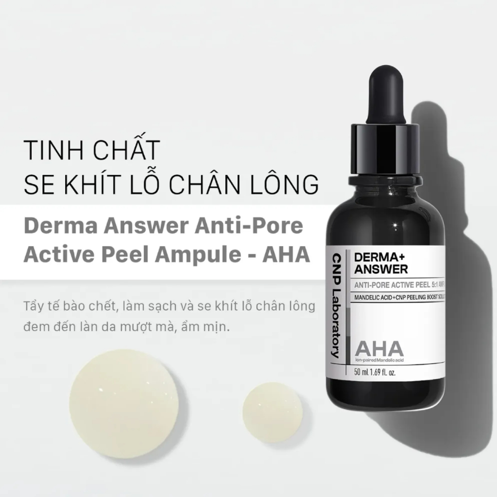 Tinh Chất se khít lỗ chân lông AHA CNP Derma+ Answer Anti-Pore Active Peel Ampule 15ml/50ml