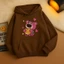 Áo Hoodie Nỉ Cotton Mềm Thời Trang Cho Bé Hình Gấu Hồng Ôm Trái Tim Vàng, Giữ Ấm Dễ Thương (M 264)