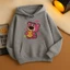 Áo Hoodie Nỉ Cotton Mềm Thời Trang Cho Bé Hình Gấu Hồng Ôm Trái Tim Vàng, Giữ Ấm Dễ Thương (M 264)