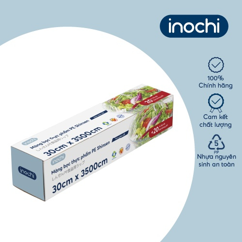 Màng bọc thực phẩm PE Shinsen inochi, kèm dao cắt tiện lợi, tiêu chuẩn xuất khẩu