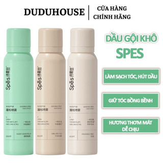 Dầu Gội Khô SPES Washing-free Hair Spray Làm Sạch, Tóc Bồng Bềnh, Không Bết Tóc 150ml Duduhouse