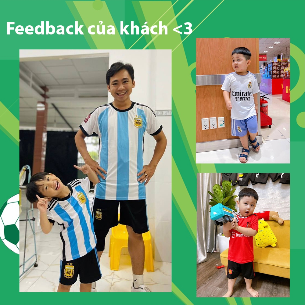 [Peinn] Quần Áo Bóng Đá Trẻ Em Dễ Thương Thun Mè Đồ Đá Banh Cho Bé Thể Thao Đương Đại