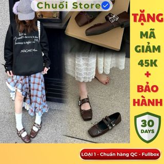 Giày bệt nữ da PU tổng hợp dệt vải đế cao su xinh xắn dễ thương phong cách nhẹ nhàng nữ tính