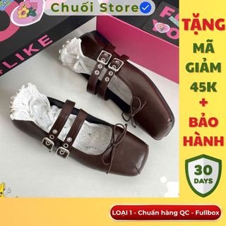 Giày bệt nữ da PU tổng hợp dệt vải đế cao su sáng chân phong cách nhẹ nhàng nữ tính dễ mang