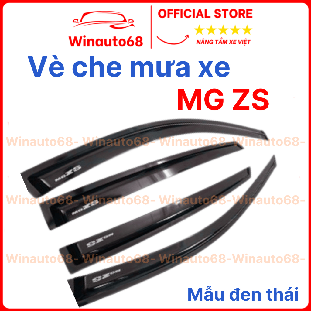 Vè Che Mưa Xe MG ZS nhựa đen dày, Vè chắn mưa xe MG ZS | Shopee Việt Nam