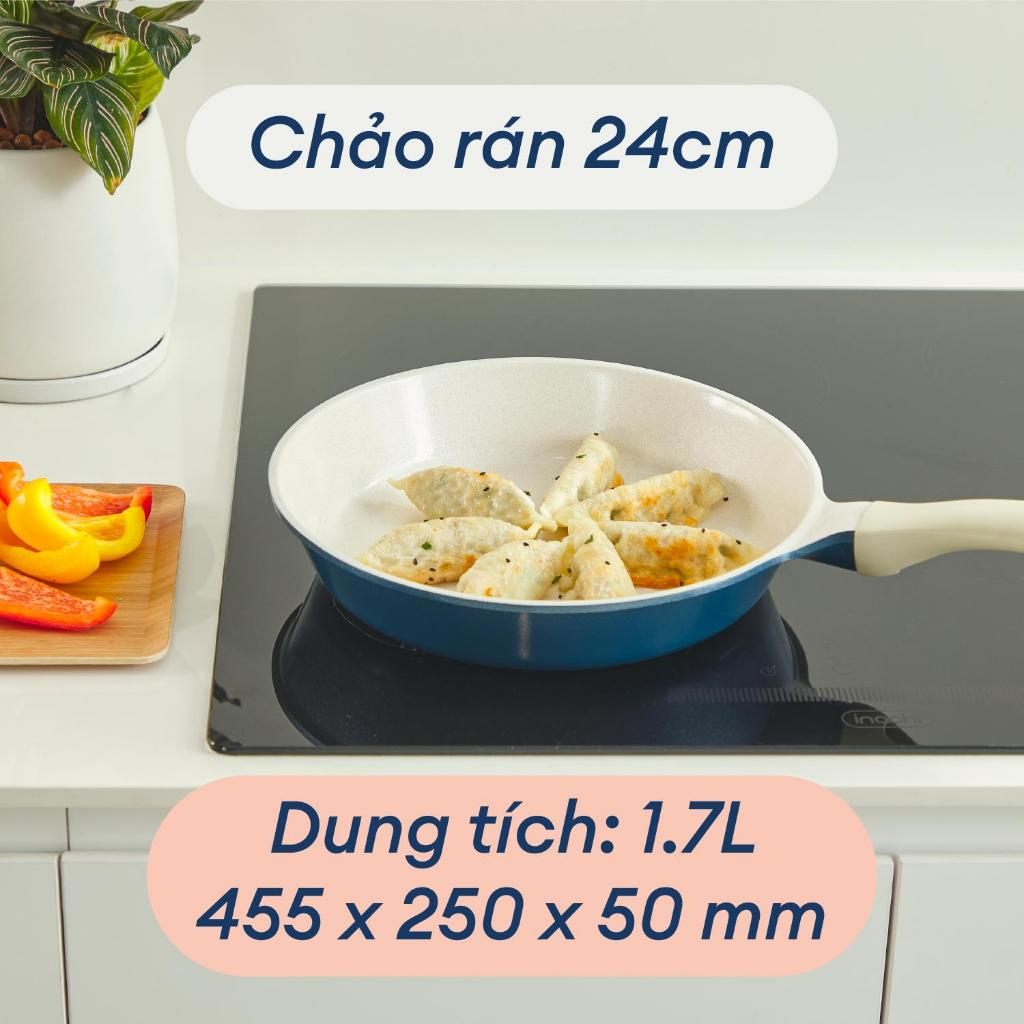 Chảo vân đá Inochi - Omi Simple Rán/Xào 20cm, 26cm,28cm