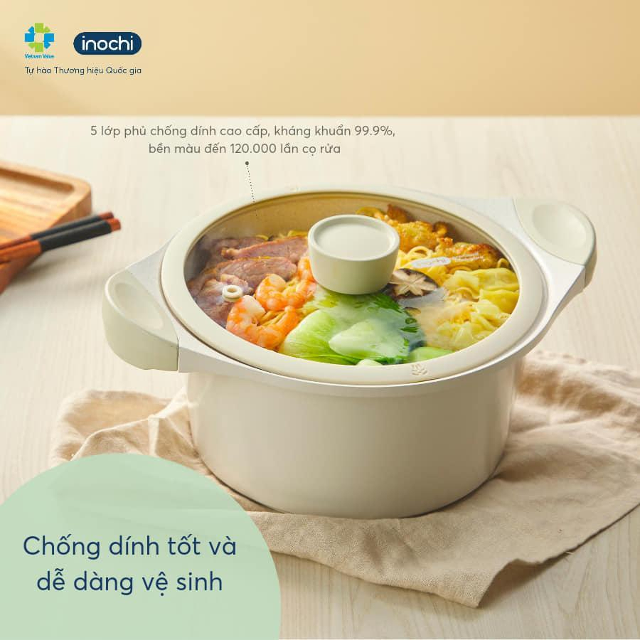 Nồi vân đá Inochi - Omi Simple size 20cm, 24cm, 28cm