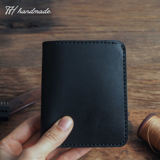 Bóp nam ZENY da bò sáp ngựa điên cổ điển TH HANDMADE , Ví da bò mini Vintage màu Nâu/đen Không khóa