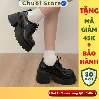 Giày Oxford nữ da PU tổng hợp dệt vải đế cao su cao cấp phong cách hàn quốc năng động cá tính