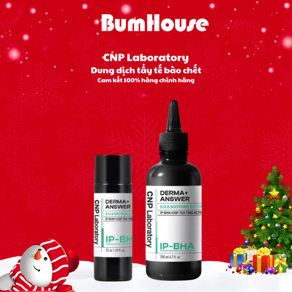 [HÀNG CTY] Dung Dịch Tẩy tế Bào Chết IP- BHA CNP Laboratory Derma+ Answer S.O.S Soothing 9:1 Tonic Ampule 50ml/200ml