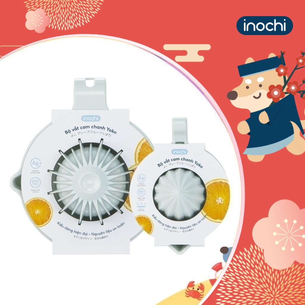 Bộ vắt cam cao cấp inochi, vắt cam bằng tay, nhựa nguyên sinh an toàn sức khỏe dễ dàng vệ sinh inochi store hcm