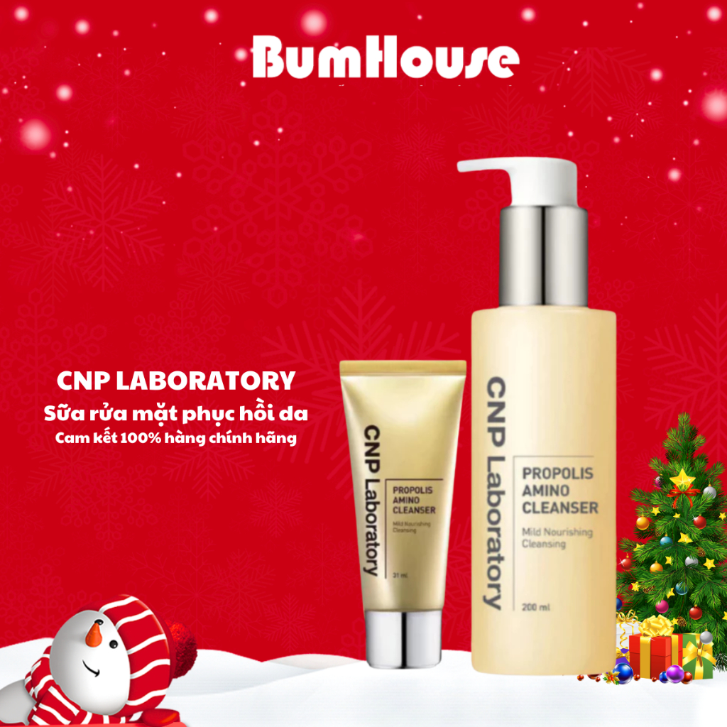Sữa rửa mặt keo ong dịu lành phục hồi dưỡng ẩm CNP Laboratory Propolis Amino Energy Ampule 31ml/200ml
