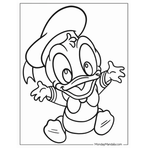 20 tranh tô màu Donald (Mực và giấy chính hãng - an toàn cho bé)