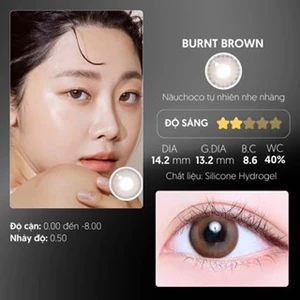 Lens cấp ẩm 3 tháng BURNT BROWN 14.2mm - gamilens