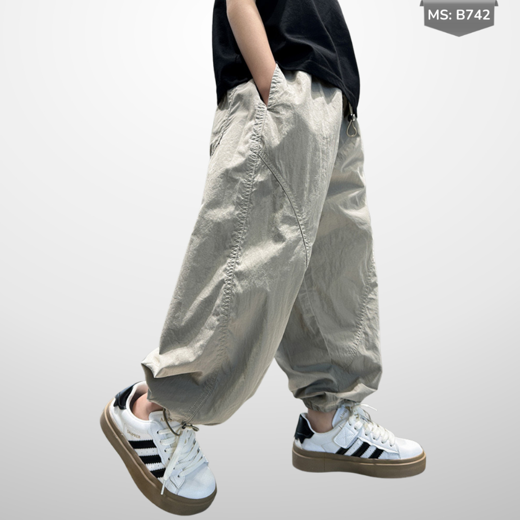Quần Dù Ống Rộng Trẻ Em Phong Cách Hip Hop Cho Bé Trai Bé Gái B742 | JJ Kids Fashion