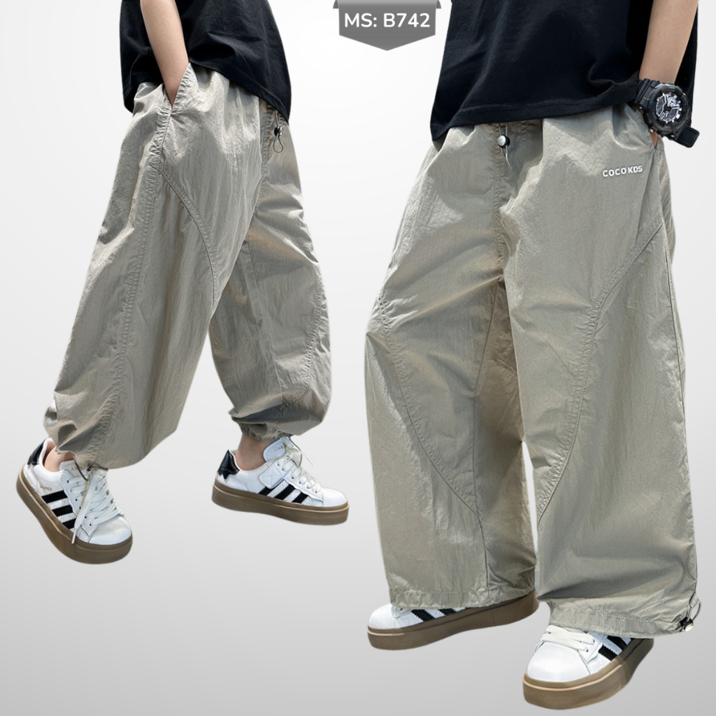 Quần Dù Ống Rộng Trẻ Em Phong Cách Hip Hop Cho Bé Trai Bé Gái B742 | JJ Kids Fashion