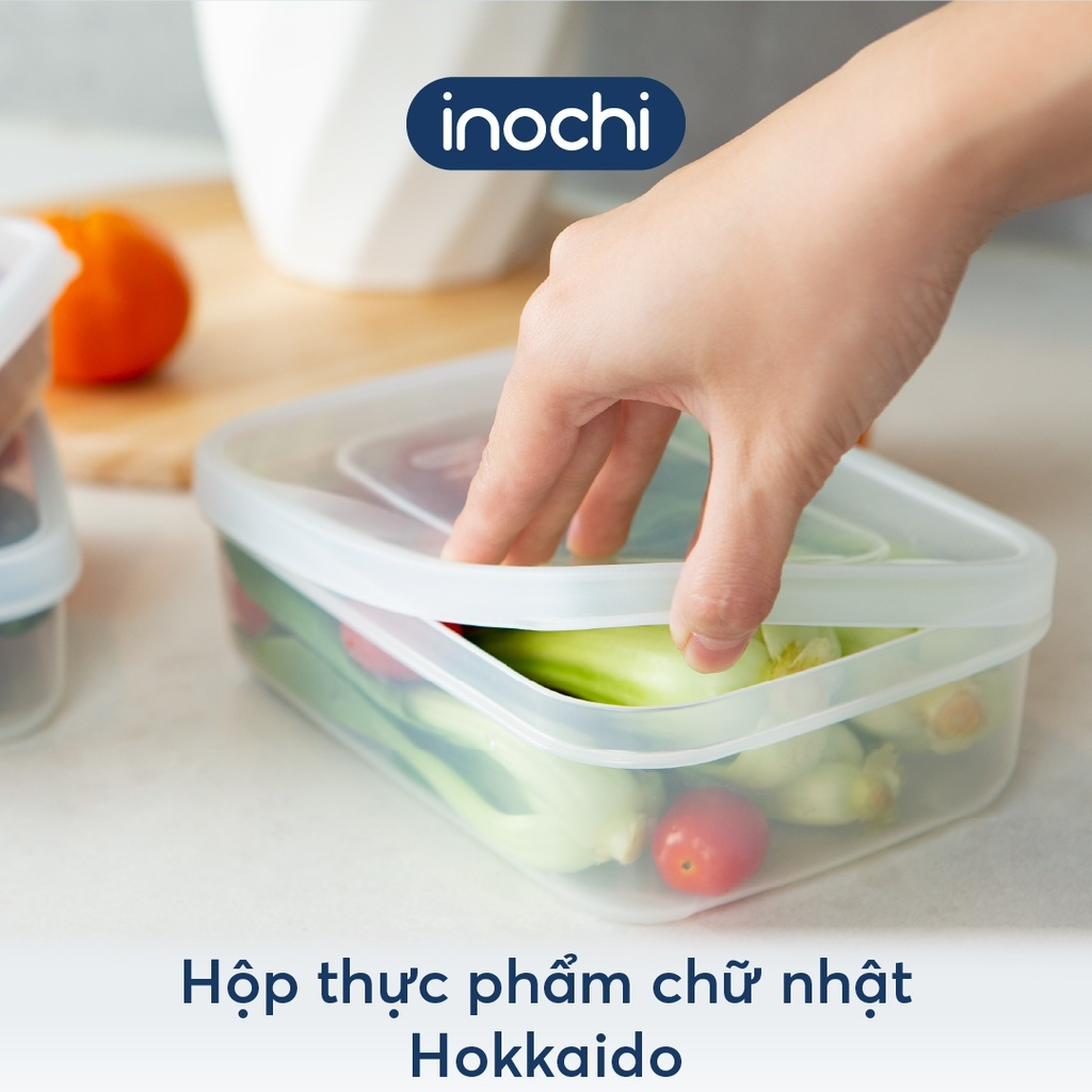 Hộp thực phẩm INOCHI sử dụng lò vi sóng, đồ đông lạnh, rau củ quả nhựa PP an toàn không giòn gãy
