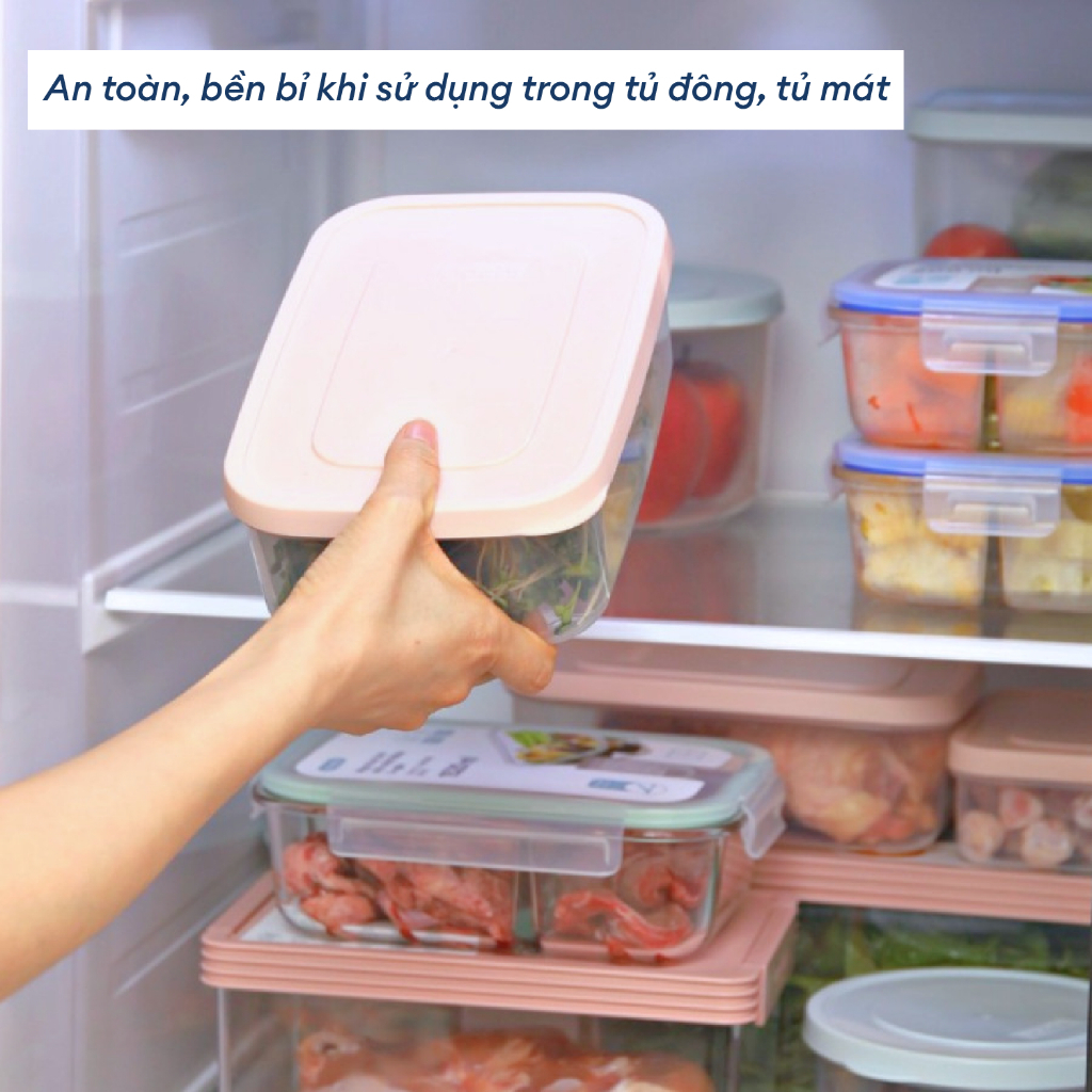 Hộp thực phẩm INOCHI sử dụng lò vi sóng, đồ đông lạnh, rau củ quả nhựa PP an toàn không giòn gãy