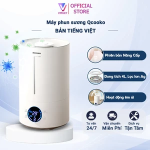 Máy phun sương Qcooko CAO CẤP, Máy tạo ẩm không khí dung tích 4L kháng khuẩn Ion Ag+, xông tinh dầu- BẢN TIẾNG VIỆT