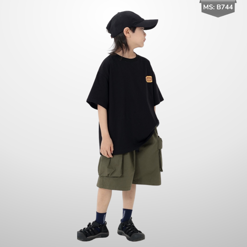 Quần Short Kaki Túi Hộp Trẻ Em Phong Cách Đường Phố Cho Bé Trai Bé Gái B744 | JJ Kids Fashion