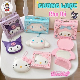 Gương Kèm Lược Mini 2in1 Hình Kuromi /Cinnamoroll /Melody Siêu Xinh Cho Bé Gái Thiết Kế Dễ Thương Nhỏ Gọn Dễ Dàng Bỏ Túi