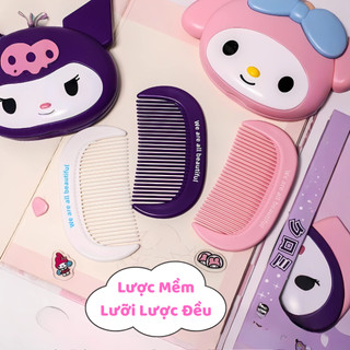 Gương Kèm Lược Mini 2in1 Hình Kuromi /Cinnamoroll /Melody Siêu Xinh Cho Bé Gái Thiết Kế Dễ Thương Nhỏ Gọn Dễ Dàng Bỏ Túi