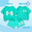 Set Bộ Mùa Hè Cho Bé – In 2 Mặt Hình Nơ Trắng Xanh Nhạt, Vải Thun Cotton Mềm Mịn Thoáng Khí (M 266)