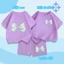 Set Bộ Mùa Hè Cho Bé – In 2 Mặt Hình Nơ Trắng Xanh Nhạt, Vải Thun Cotton Mềm Mịn Thoáng Khí (M 266)
