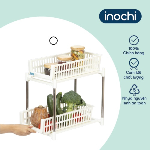 Kệ trượt inochi đựng gia vị, sách, mỹ phẩm, kệ nhà bếp, phòng tắm tiện dụng