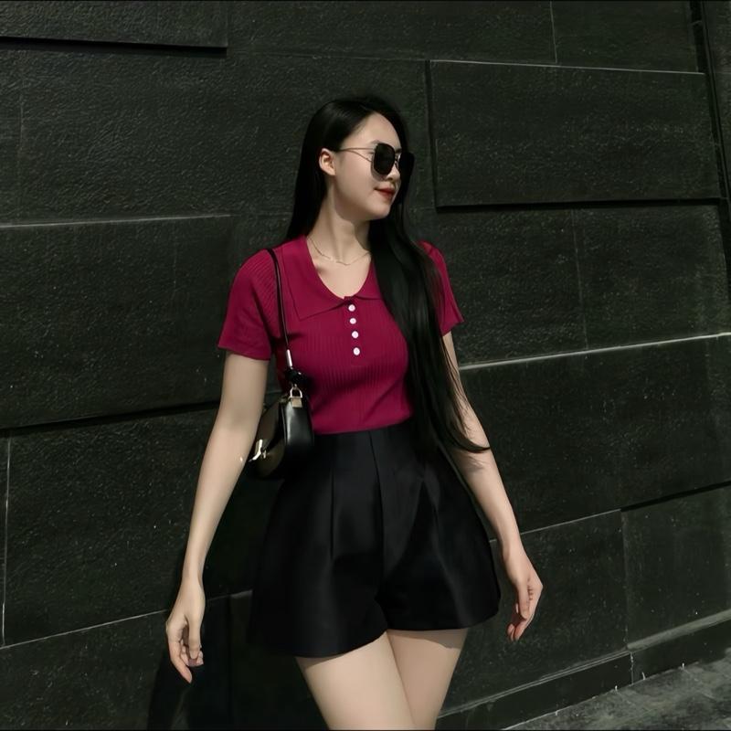Quần Short Nữ Dáng Xòe Phồng 2 Lớp Cạp Cao Khóa Sau Che Bụng Hack Dáng - Mã 885