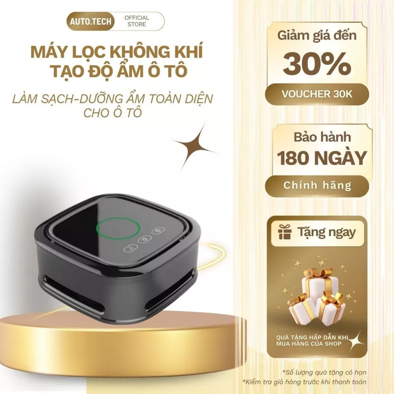 Máy lọc không khí, tạo độ ẩm, khử mùi, lọc sạch bụi mịn trên xe ô tô ion âm formaldehyde loại bỏ khói ô tô X8 — ảnh 1