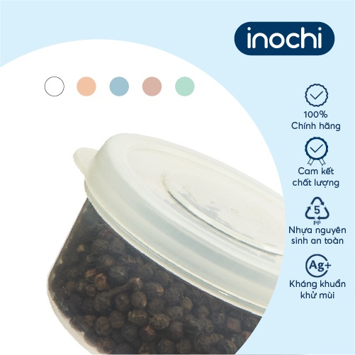 Hộp thực phẩm tròn inochi, nhựa nguyên sinh k chứa BPA, an toàn lò vi sóng máy rửa bát, bỏ được tủ đông inochi store hcm