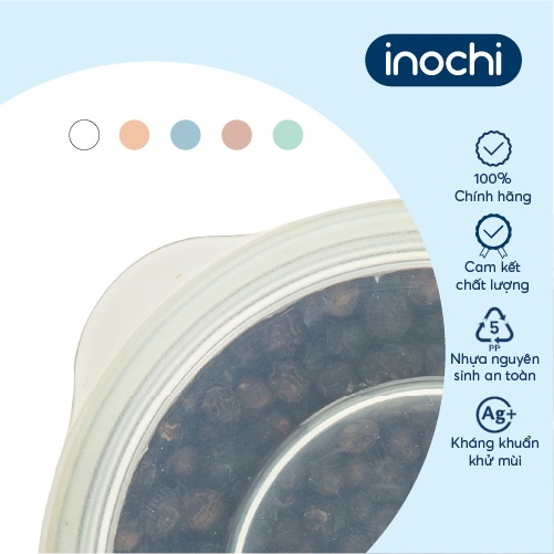 Hộp thực phẩm tròn inochi, nhựa nguyên sinh k chứa BPA, an toàn lò vi sóng máy rửa bát, bỏ được tủ đông inochi store hcm