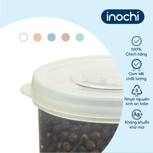 Hộp thực phẩm tròn inochi, nhựa nguyên sinh k chứa BPA, an toàn lò vi sóng máy rửa bát, bỏ được tủ đông inochi store hcm