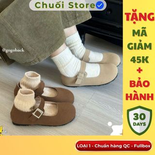 Giày bệt nữ da PU tổng hợp dệt vải đế cao su dễ thương nữ tính mềm mại thoải mái