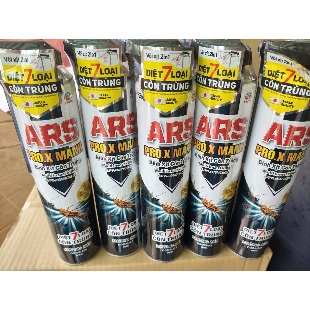 Combo 5 chai xịt côn trùng ARS Pro X Mạnh (xanh đen) - mẫu mới hàng ...