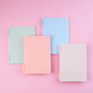 Sổ Còng Nhựa Binder 2 Đầu A5 B5 Bìa Nhựa PP Binder 10 Còng Nhựa Thay Giấy Refill Dễ Dàng LA5/B5-16-009
