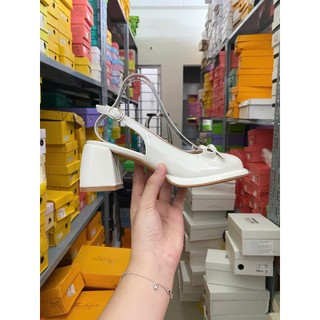 Giày cao gót nữ da PU tổng hợp dệt vải đế cao su thanh lịch nữ tính dịu dàng tinh tế