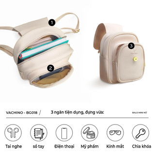 Balo nữ thời trang cao cấp VACHINO - BG018. Bảo hành 12 tháng, đổi trả trong 7 ngày.